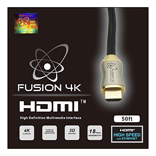 Fusion4K High Speed 4K HDMI Cable (4K @ 60Hz) - Professional Series (50 Feet) CL3 Rated