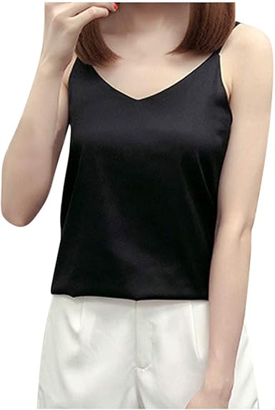 satin sleeveless shirt