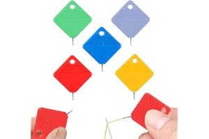 RUNSGO Automatic Needle Threader,2024 New Sewing Machine Needle Threader,Plastic Needle Threaders,Square Shape Easy Needle Threaders Tool (Five Colors)