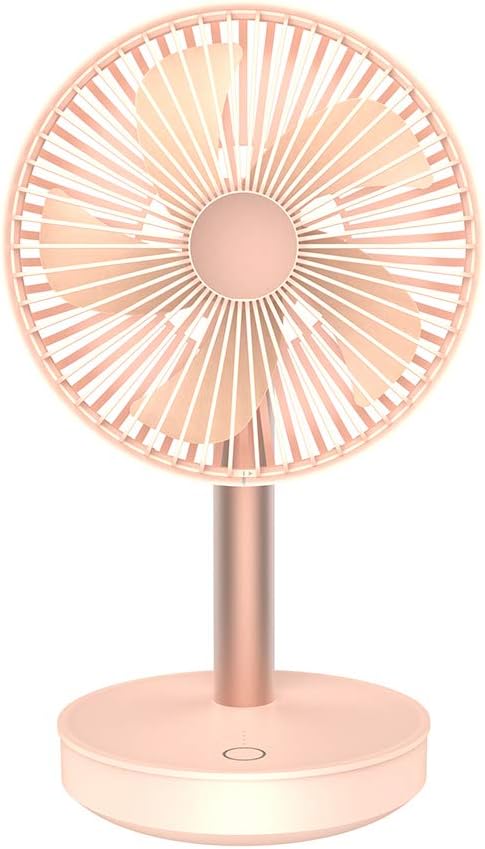 Moonday Portable Desk Personal Fan | 120‎° Oscillating | 60° Adjustable Tilt-back |4 Speed Cooling | USB Rechargeable…