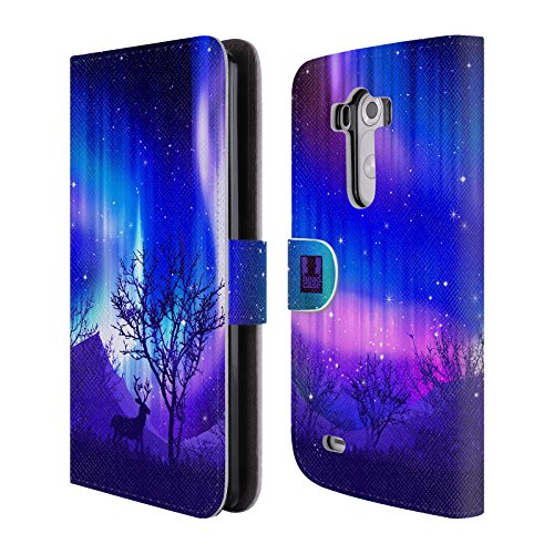 Head Case Designs Purple Forest Grove Northern Lights Leather Book Wallet Case Cover For LG G3 / D855 / D850 / D851
