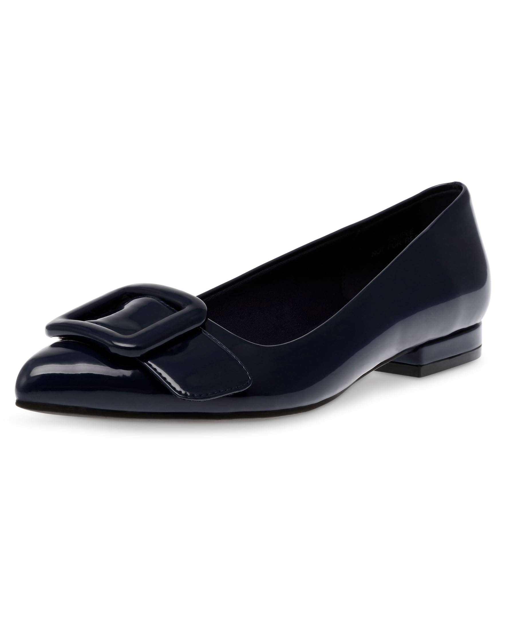 Anne Klein Women’s Ballet Flat Kalea, Navy Patent, 6