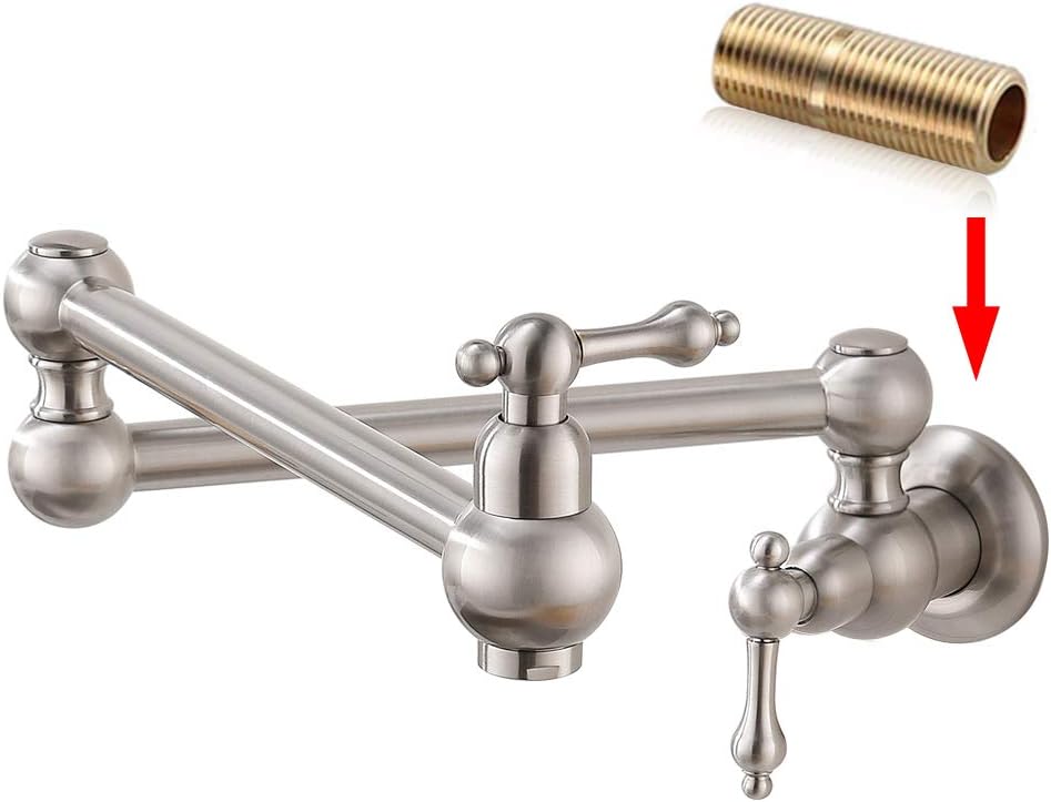 Hlblfy Pot Filler Faucet Stainless Steel Commercial Wall Mount