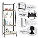 Bestier Vintage Ladder Shelf 4 Tier Bookshelf Metal and Wood Bookcase Home Office Storage Rack Display Shelf P2 Wood(Oak)