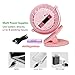 OPOLAR Rechargeable Clip and Desk Fan, Upgraded LG 2200mAh Battery, USB or Battery Powered, 3 Speeds, Free Adjustable Head, Small Personal 5.5 Inch Frame Black Fan for Baby Stroller(Pink)