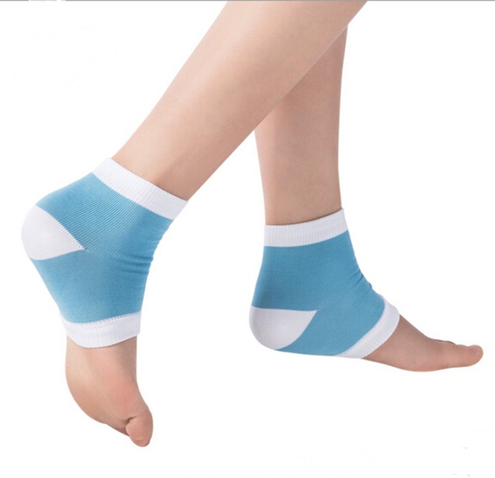 Bcurb Heel Gel Lined Sleeve Ankle Socks Plantar Fasciitis Heal Dry
