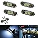 iJDMTOY Xenon White 4-SMD 1.25-Inch 31mm Replacement Bulbs Compatible With Car Interior Map Dome Lights