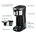 HAMSWAN Single Serve Coffee Maker Brewer, K Cup Coffee Maker for K Cup Pods & Ground Coffee, 2-way Small Thermal Drip Coffee Machine, Programmable, Automatic Clean & Shutoff, Permanent Filter (Black)