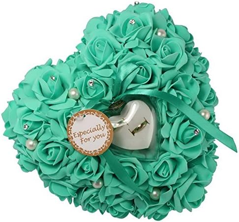 Somnr® 1PCS Wedding Favors Ring Pillow With Transprent Ring Box Heart Design Very Special Unique Ring Pillow Decorations Favor Mint Green / Aqua Green