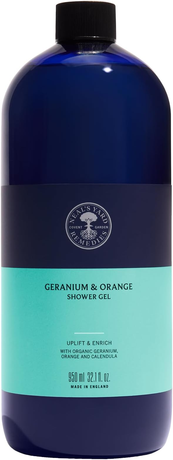 Neal's Yard Remedies Geranium & Orange Shower Gel 950ml Energising