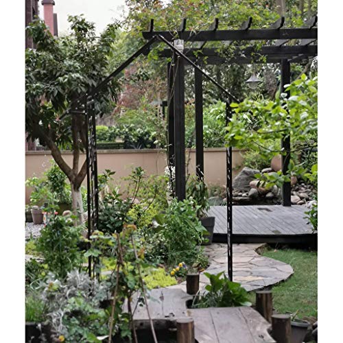 AAQQ Rosenbogen, Unterstützung des Gartenwachstums, Rosenbogen aus Metall, Wetterfest, 113 cm X 60 cm X 240 cm… – Bild 7
