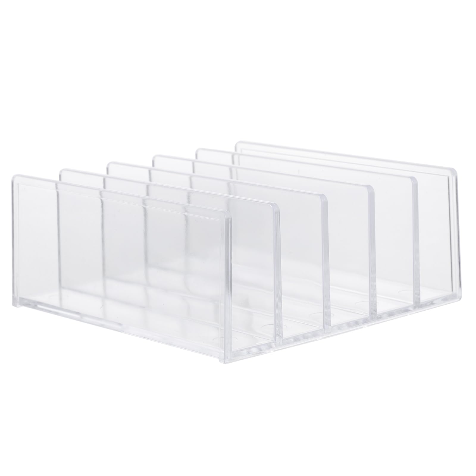 NUOBESTY Acrylic Desk Bookend Transparent Sorting Organizer Desktop Storage Holder for Office Home Envelopes Documents Files Letters Papers Notebooks