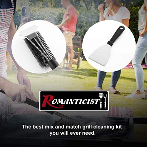 image for ROMANTICIST 2pc Heavy Duty Grill Brush Set with 18