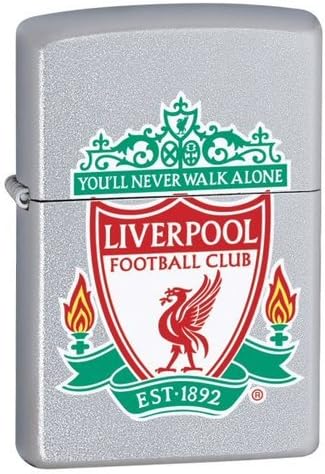 Personalised Liverpool Fc Official Crest Satin Chrome Lighter Engraved Free Amazon Co Uk Kitchen Home