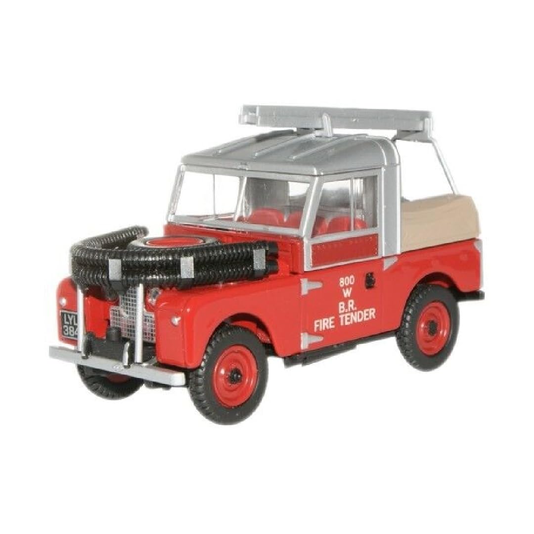 Oxford Diecast 1:76 British Rail Land Rover 88" Fire Tender Collectable model 76LAN188015