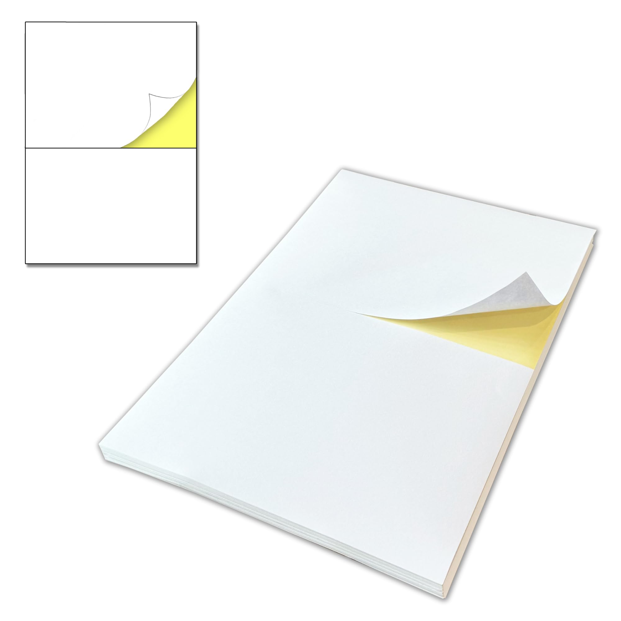 75 Sheets, 150 Pieces - Large Sticky Labels Stickers for Printing A4, for Storage Boxes - 2 per Sheet, 210 x 148.5mm (A5)