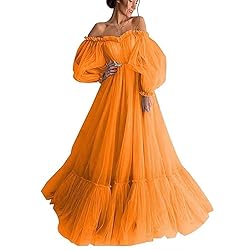 TPonline Prom Dresses 2024 Tulle Long Puffy Sleeve