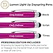 Dayspring Pens Personalized Pen | Pink/Violet Lumen Light Up Pens. Name Lights Up. - Engraved/Personalized Light Up Gift Pen. Customized Fast Name Lights Up When You Click The Stylus.