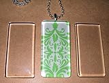 10 Ultra Clear White Glass Tile Rectangles for Crafting Pendants, Necklaces Jewelry