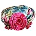 AllyDrew Stylish Satin Shower Cap - Vibrant Leaves