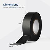 WINSOME Black Electrical Tape 10 Rolls 20m x 19mm Waterproof Heavy Duty view 2