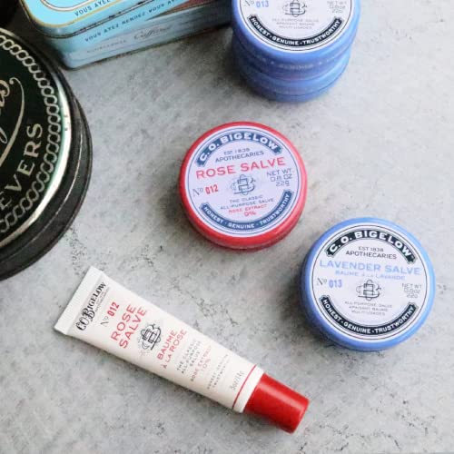 C.O. Bigelow Rose Salve Lip Balm Tubes 3 Pack, All Purpose Salves