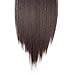 S-noilite 8PCS/SET Full Head Clip in Hair Extensions 140Grams Thick Real Natural Synthetic Hairpiece(26inches-straight, Dark Brown)