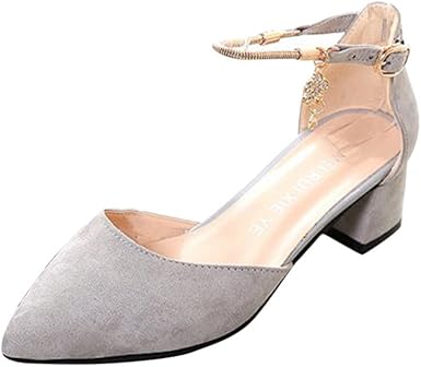 grey low heel shoes