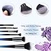 10 pcs Makeup Brushes Set - HEDILINA Professional Makeup Brush Kit, Eyebrow Eyeshadow Eyelash Lip Foundation Blush Powder Blending Concealer Brushes (Sapphire Blue)