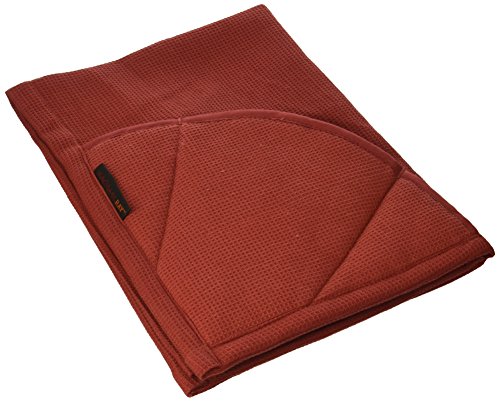 Rachael Ray Multifunctional 2-in-1 Moppine, Ultra Absorbent Kitchen
Towel & Heat Resistant Pot Holder, Brick Red