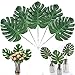 Qudasar SPPRANDOM Yasirona TANGDIAABBCC K-Musculo 30PCS Artificial Tropical Palm Leaves with Stems 15.7 inch Hawaiian Luau Party Jungle Beach Theme Decorations for Table Decoration Accessories
