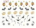 Elevin(TM) New 2016 Halloween Pumpkin Skull Spider Big Sheet Water Transfer 3D Nail Art Sticker Decals Manicure Watermark Tattoos Nail Art Tips (D)