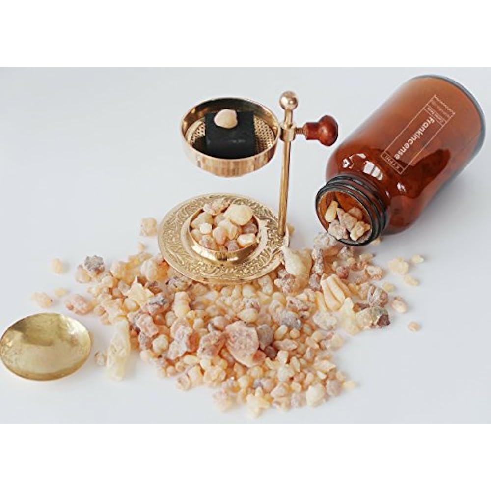 Handmade Incense Holders Adjustable Brass/Gold Frankincense Resin