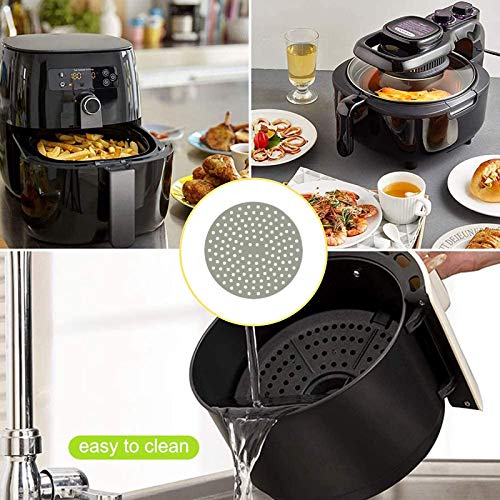 Reusable Air Fryer Liners Round NonStick Basket Mats Silicone Air
