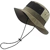 Waterproof Bucket Hat for Men Women Quick Dry Sun Hat with Chin Strap Adjustable UPF 50+ Sun Protection Fishing Safari Hat