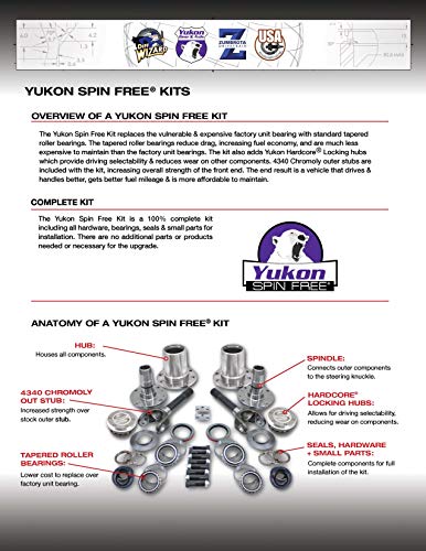 image for Yukon Gear & Axle (YA WU-04) Spin Free Locking Hub Conversion Kit for 