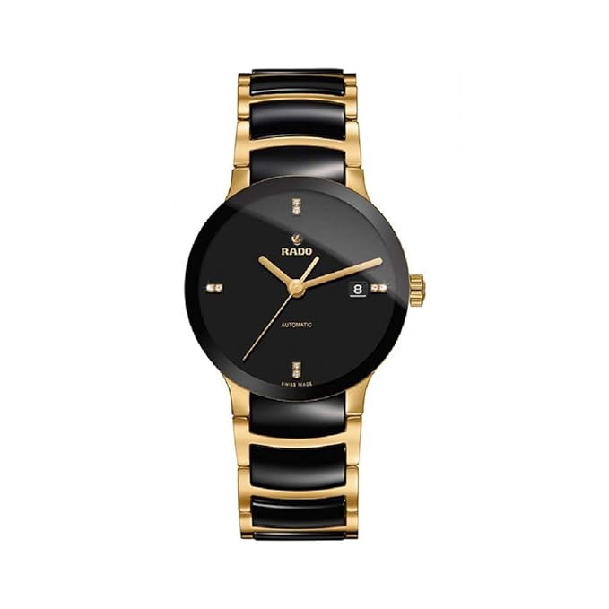 Buy Rado Switzerland Analogue Men S Watch Black Dial Black Golden Colored Strap Online At Low Prices In India Amazon In