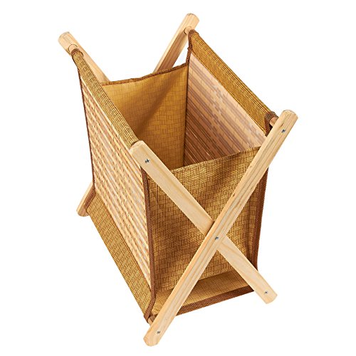 Magazine Holder Baskets - 2-Pack - Newspaper Rack - Foldable Bins Suitable for Bathrooms, Living Rooms, Bedrooms, Office | Brown, 12.6 x 13.5 x 8.25 Inches