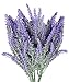 Unilove Artificial Lavender Bouquet Fake Lavender Bunch Purple Lavender Flowers Wedding Decor Decorations Faux Lavender Bundles (8 Bundles)