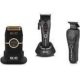 Stylecraft Instinct Metal Edition Professional Hair Clipper, Trimmer and Shaver Bundle Holiday Gift Bundle