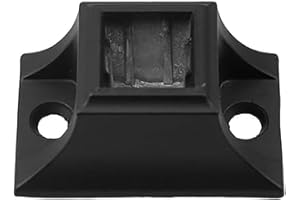 Langdoly 1/2" Iron Baluster Level Shoes for Indoor Stairs - Pack of 12(New Artistic Textured Black)