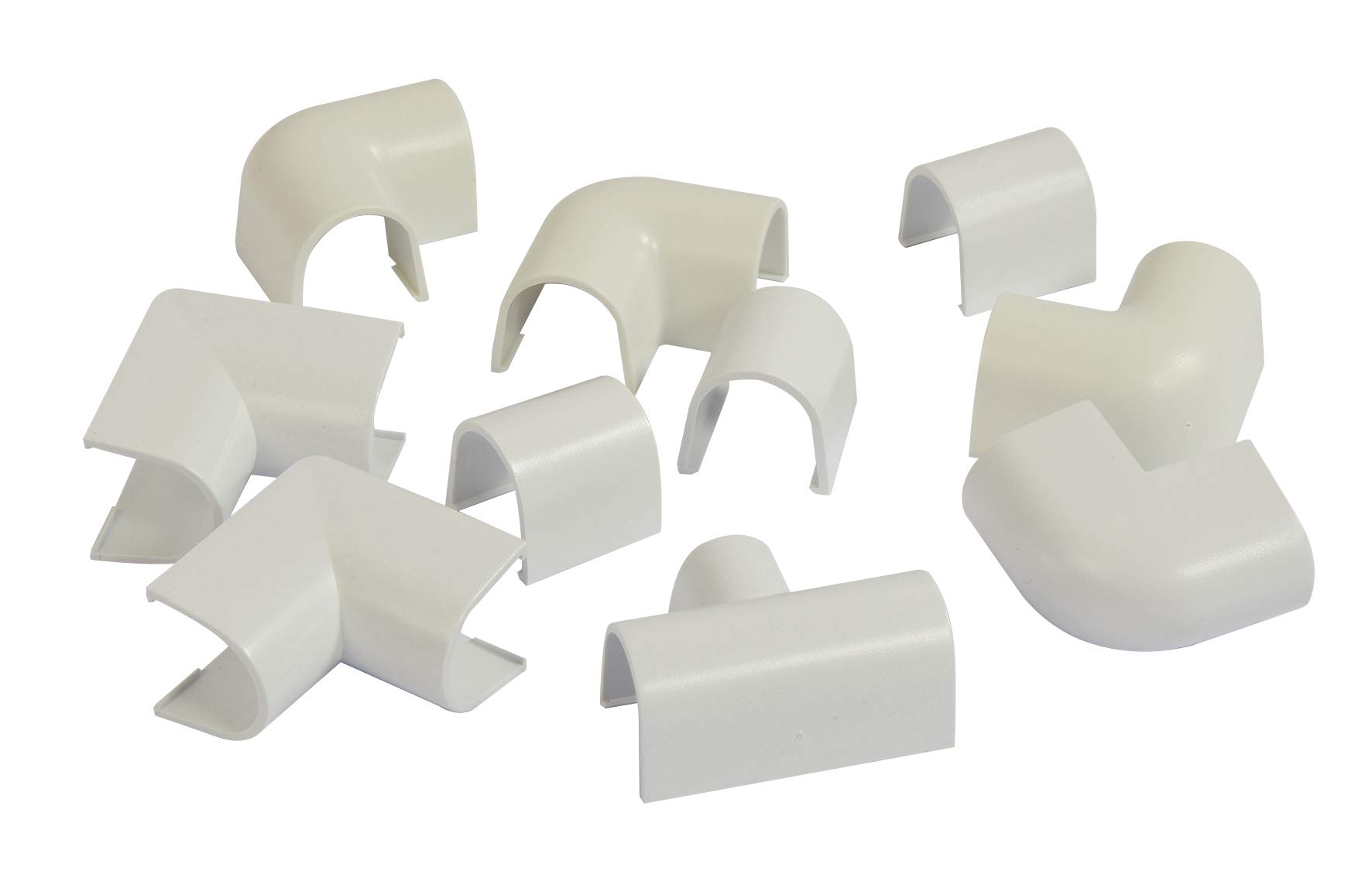 CableFix Inofix Connections Corner and T-pieces for 2202 Channel, white, 3220-2-