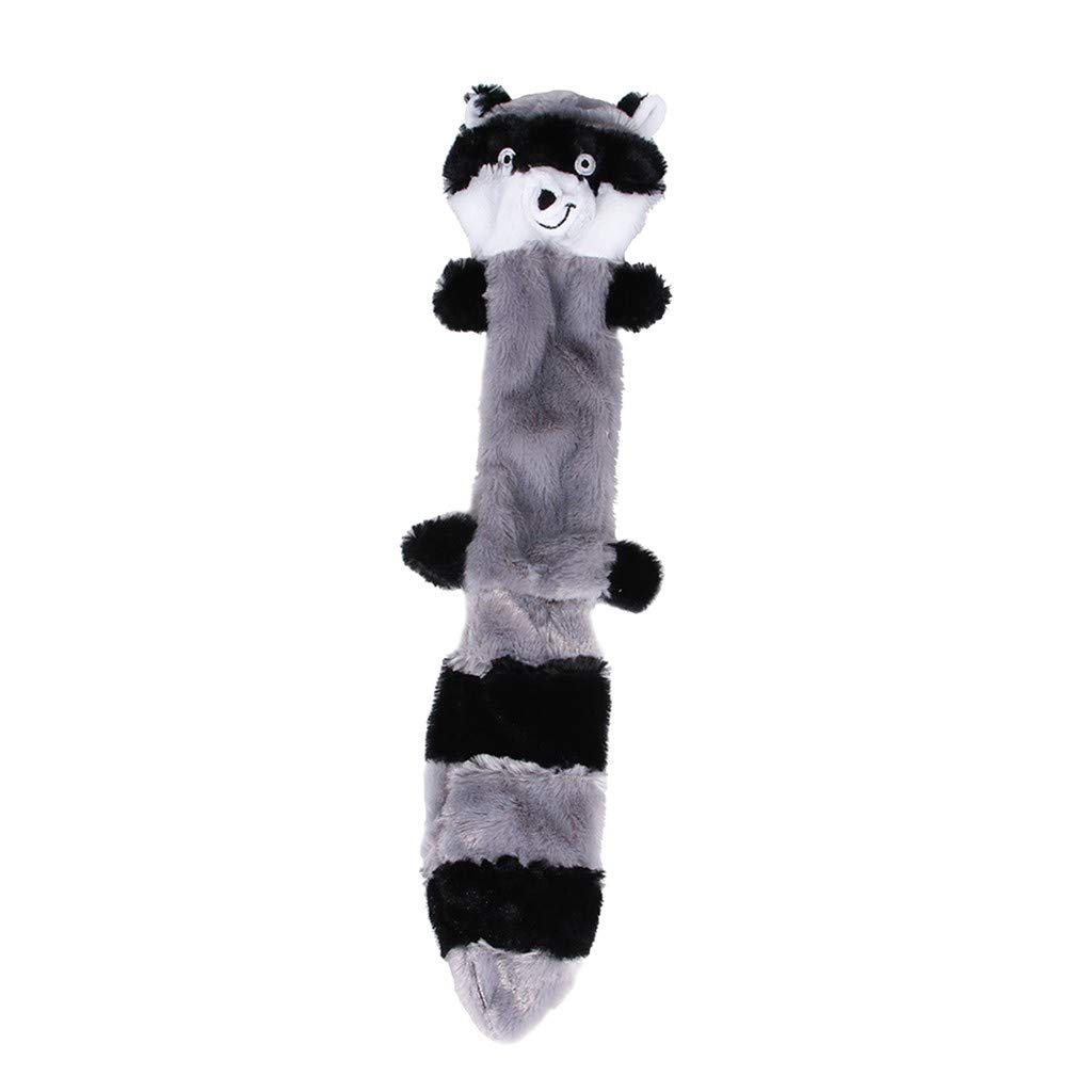 Caerling 3Pcs Pet Sounding Toy Pet Molar Toy Toy Sound Plush Toys Raccoon Squirrel Dog Toy Pet Puppy Plush Sound Chew Squeaker Squeaky (One size, Colorful)