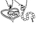 Embolden Jewelry I Love Mom Necklace | Double Heart Cubic Zirconia | Hypoallergenic Gift from Son or Daughter to Mom | Birthday - Anniversary - Christmas - Mothers Day