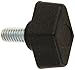 DimcoGray Black Thermoplastic Wingnut Knob, Zinc Stud: 1/4-20