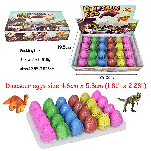 OceanWings Valentines Day Cards for Kids School - 24 Pack Hatching Dinosaur Eggs with Cards，Dinosaur Birthday Party Favors，Valentines Day Gifts for Boys Girls Classroom - Thumbnail 7