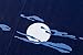 LifEast Dark Blue Peaceful Night Pattern Doorway Curtain Big Waves and Bright Moon Shinny Stars Japanese Style Noren Curtain