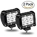 LED Lights Bars, LED Pod Lights 4inch 18W for Jeep Wrangler TJ,CJ,JK-JKU,YJ LED Spotlight Rock Lights Flood Lights for Truck, SUV Spot Lights for Ford
