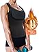 TAILONG Women's Sport Hot Sweat Slimming Neoprene Shirt Vest Body Shapers for Weight Loss No Zipper Gray Sauna Tank Top Shirt (Black Neoprene Shirt Vest, S (US 0-6))