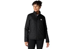 Carhartt Women's Rain Defender Relaxed Fit Lightweight Insulated Jacket, Black, Large